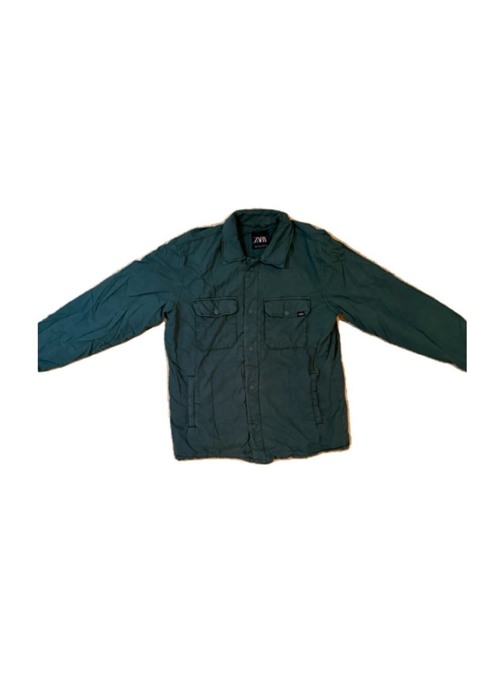 Zara Men's Olive Green Military Field Jacket